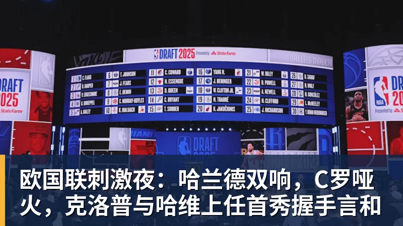 欧国联刺激夜:哈兰德双响,C罗哑火,克洛普与哈维上任首秀握手言和